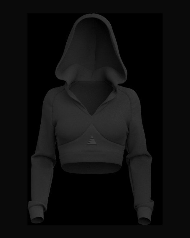 Cropped Hoodie, front view