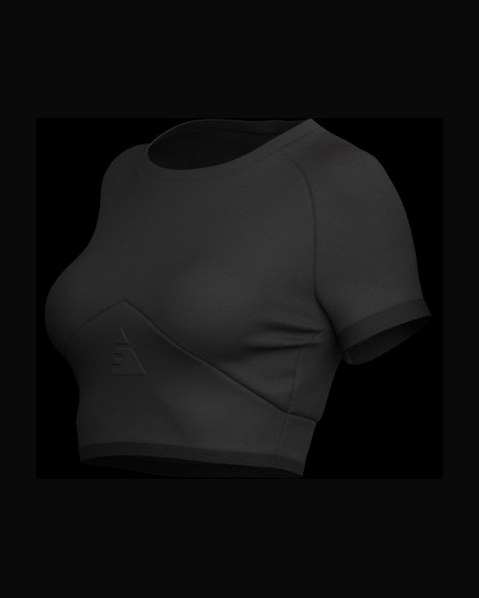 Cropped Tee, three-quarter view