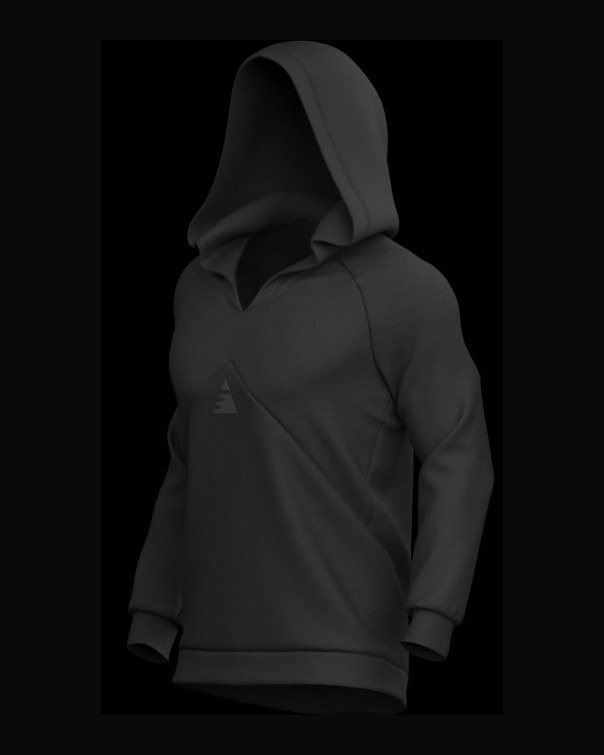 Hoodie, three-quarter view